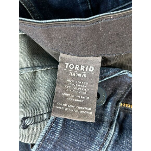 Torrid Jeans Bombshell Skinny Super Soft Dark Blue Women's Sz 18R Stretch - Picture 7 of 9